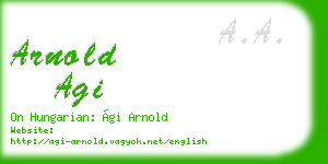arnold agi business card