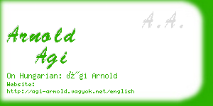 arnold agi business card